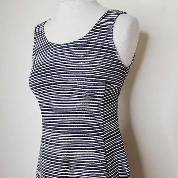 BANANA REPUBLIC Striped Fit & Flare Retro Dress - Picture 4 of 12